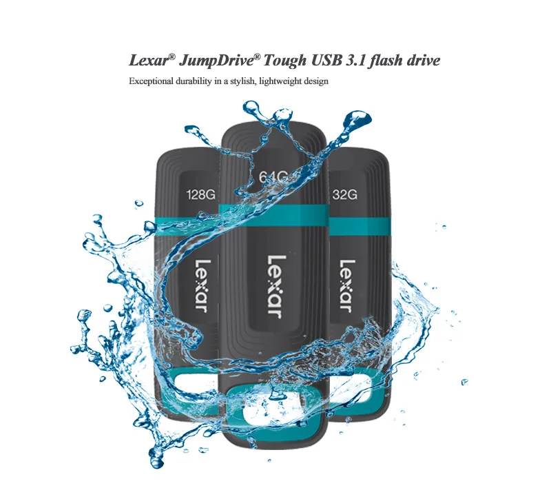 Lexar JumpDrive жесткий USB флеш-накопитель 32 Гб 64 Гб USB 3,1 водонепроницаемый промышленный флеш-накопитель USB карта памяти