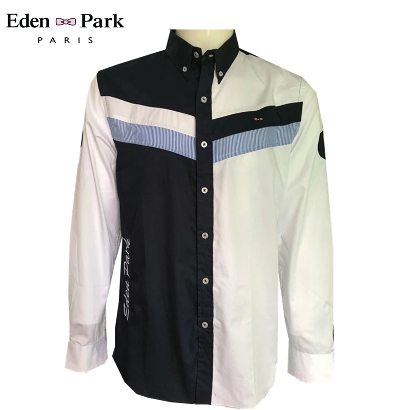 Faconnable бренд рубашки Chemise мужской Eden модная мужская одежда с длинными рукавами хлопковая рубашка Повседневная парка мужская рубашка 233 - Цвет: C25 Navy Blue