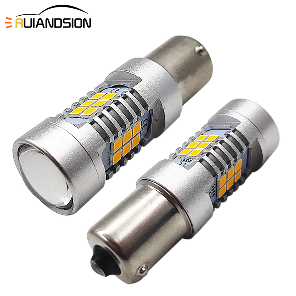 Комплект из 2 предметов для детей от 6W No Полар флиса 12 24V P21W 1156 BA15S BAU15S PY21W Canbus