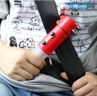 4 in 1 multi function auto car emergency safety hammer escape tool led light warning lamp torch car safety hammerescape tools