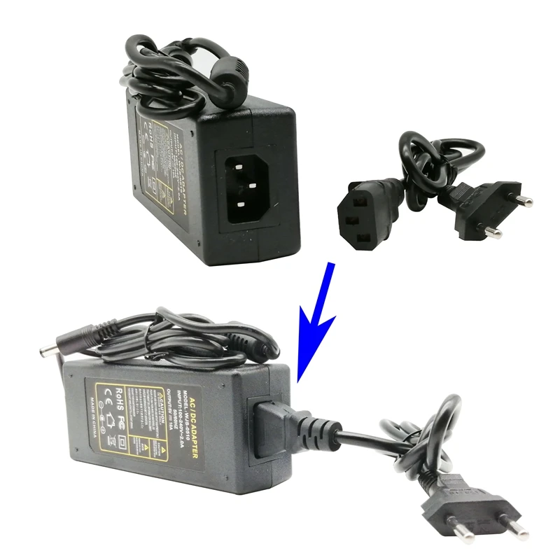 Светодиодный трансформатор постоянного тока 5 в 12 В бесшумный скрытый адаптер