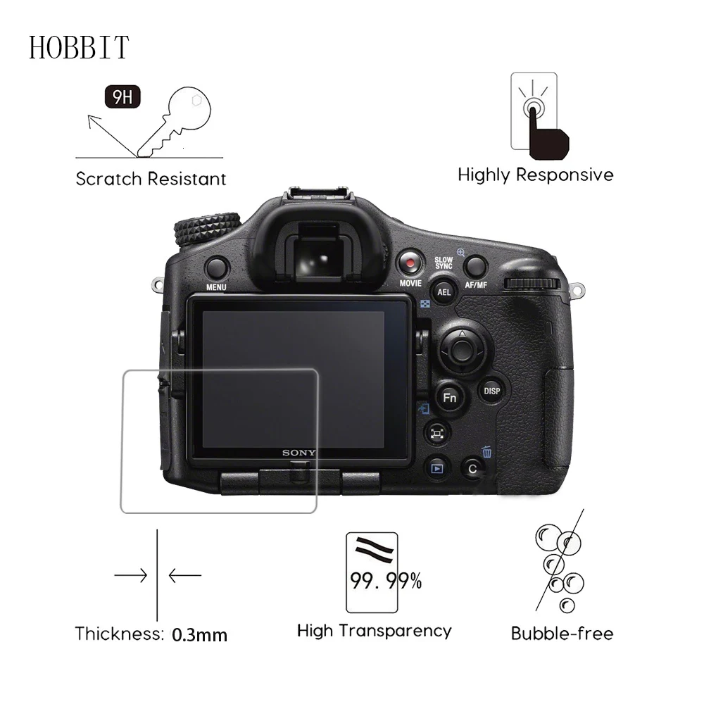Для sony Alpha SLT-A77/A99 0,3 мм 2.5D 9H прозрачная защитная пленка из закаленного стекла для цифровой зеркальной камеры ЖК-дисплей с защитой от царапин