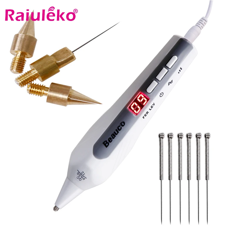 

9 Levels Laser Plasma Pen For Tattoo Removal Skin Tag Remover Device Facial Dot Mole Spot Wart Removal Beauty Care Tool +Needles