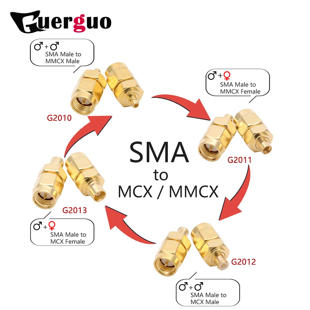 1 шт. лидер продаж адаптер с SMA папа на MMCX/MCX и мама RF Коаксиальная муфта гайка
