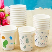 disposable paper cups 100pcs200ml juice cup diy decoration ice cream cup coffee milk paper cup for hot drinking party supplies