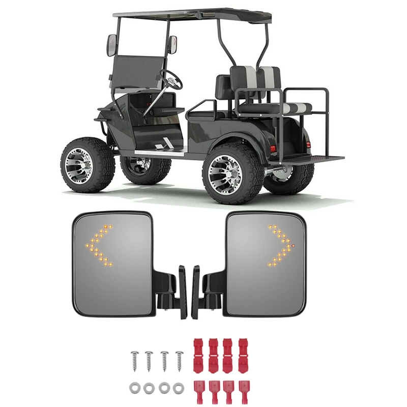 Боковое зеркало заднего вида с поворотом подходит для гольф-карт клубного