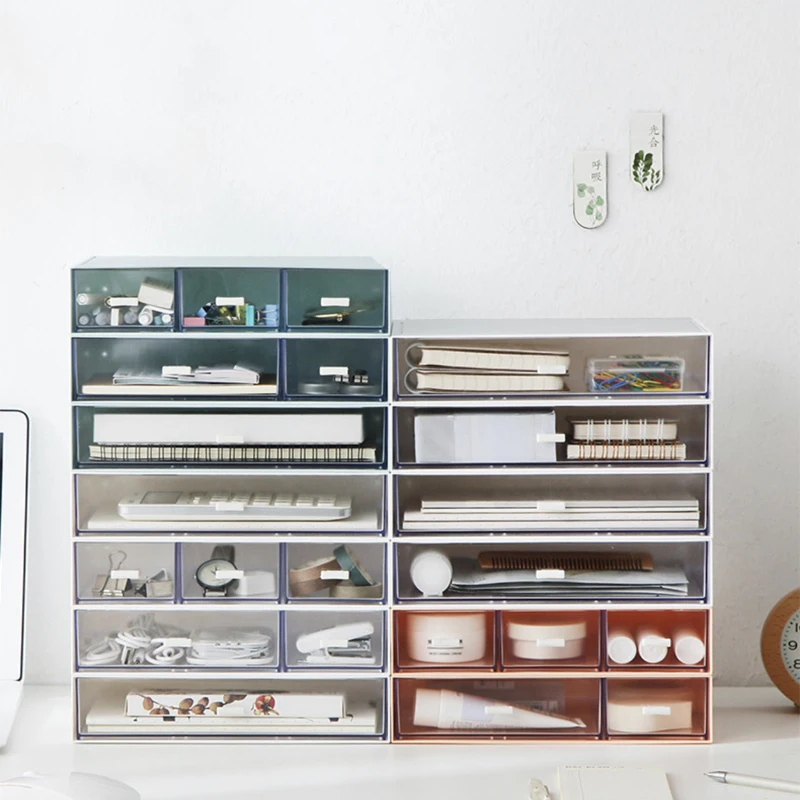 Коробка для хранения ящиков пластиковая настольная косметическая коробка