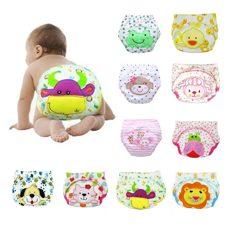 

Wholesale 20Pcs Resuable Baby Toilet Training Panties Reusable Newborn Cloth Diaper Pant Child Underwear Cowards