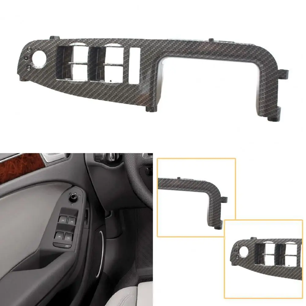 

Sturdy Reliable Anti-scratch Window Switch Cover 8E1867171b Carbon Pattern Window Switch Bezel Trim Portable
