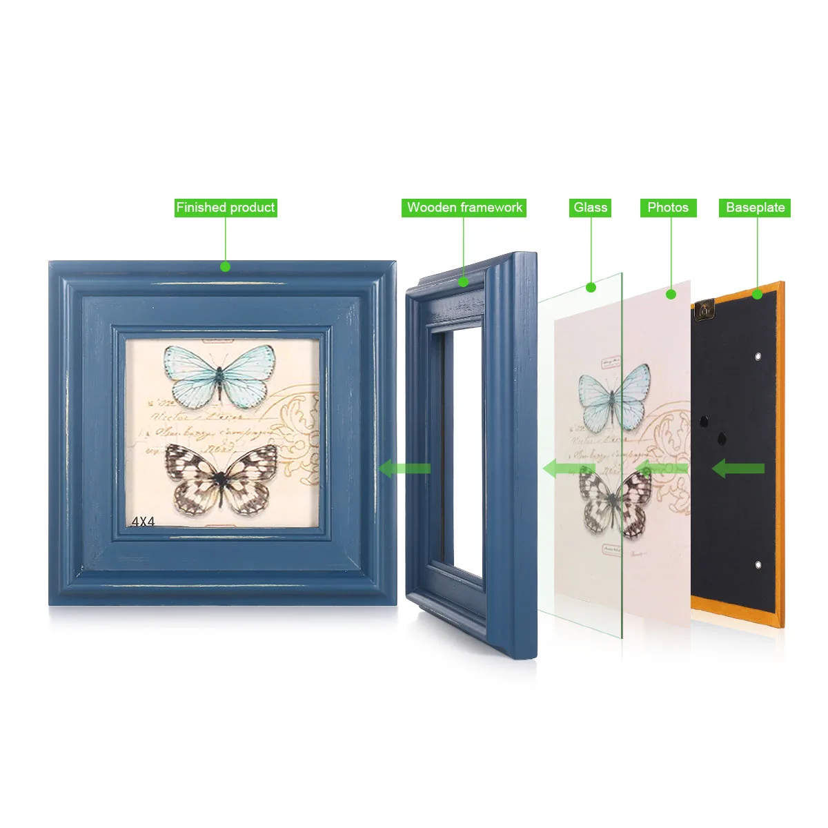 Рамка для фотографий из натурального дерева настенная настольная декоративная