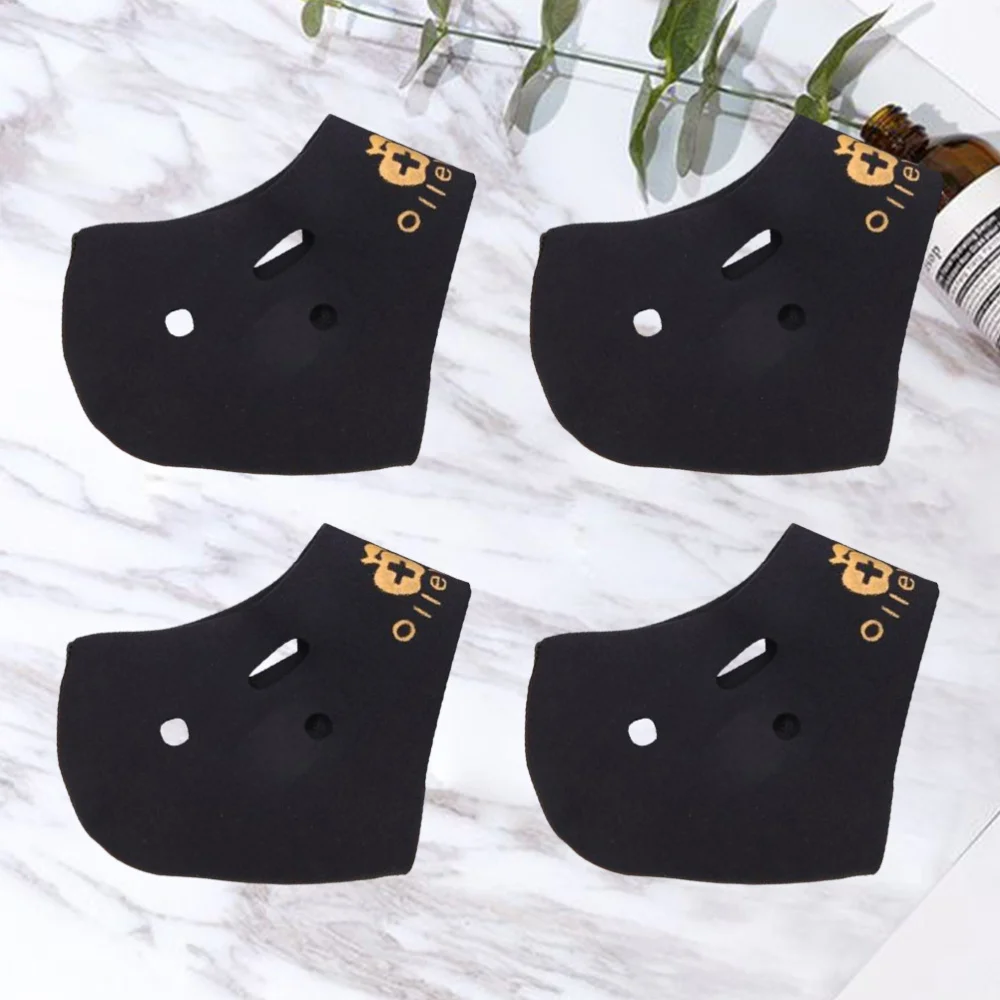 

4pcs Plantar Fasciitis Therapy Wrap Heel Foot Pain Arch Support Ankle Brace Heel Protector Insole Orthotic(Black)