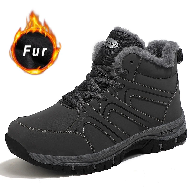 Мужские меховые ботинки и женские для зимы с мехом 2021 теплые зимние мужская
