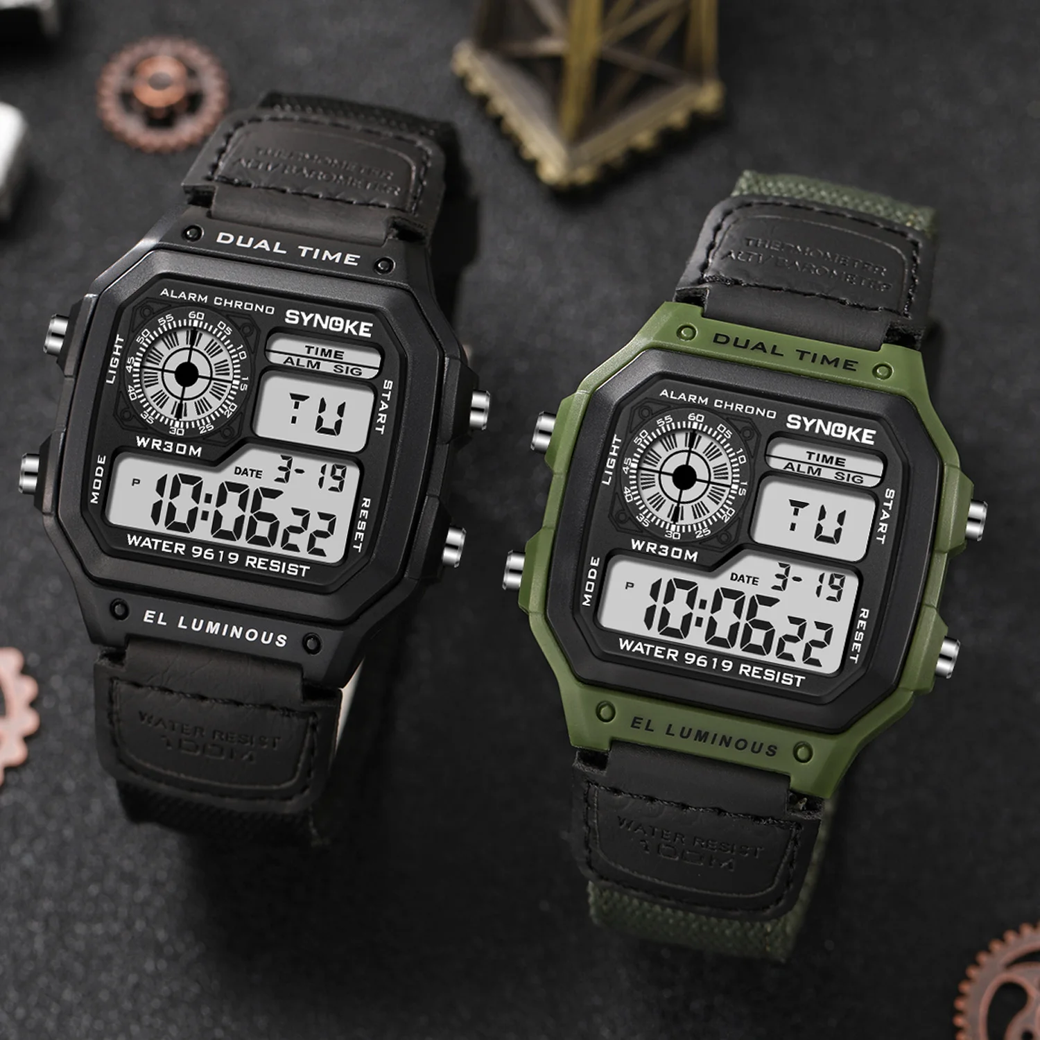 

Часы SYNOKE для планшетов, цифровые часы, ударопрочные водонепроницаемые спортивные часы, мужские электронные часы, мужские часы