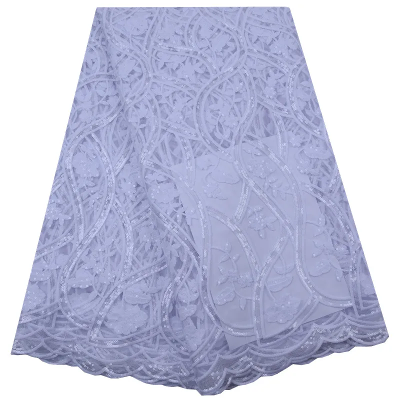 Новейший стиль молочный шелк Африканский сухой кружевной ткани высокого