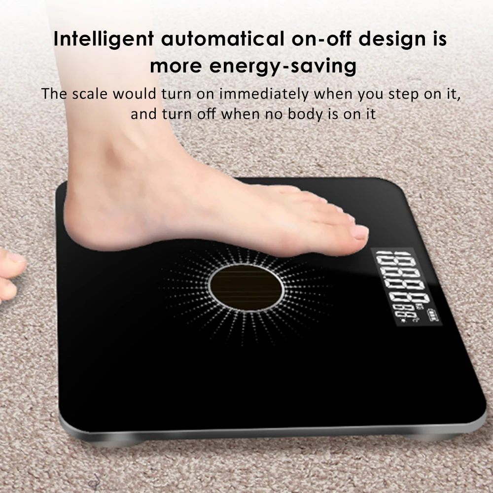 Весовые весы высокоточные подарочные для жира в теле интеллектуальная Солнечная