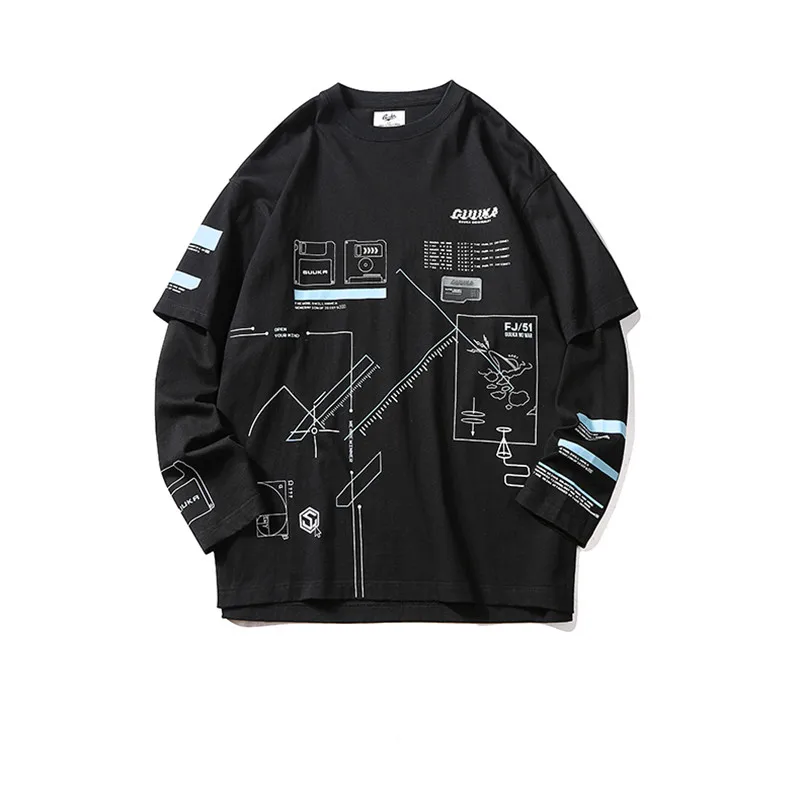 Модная футболка в стиле хип-хоп уличная одежда мужские свободные футболки с