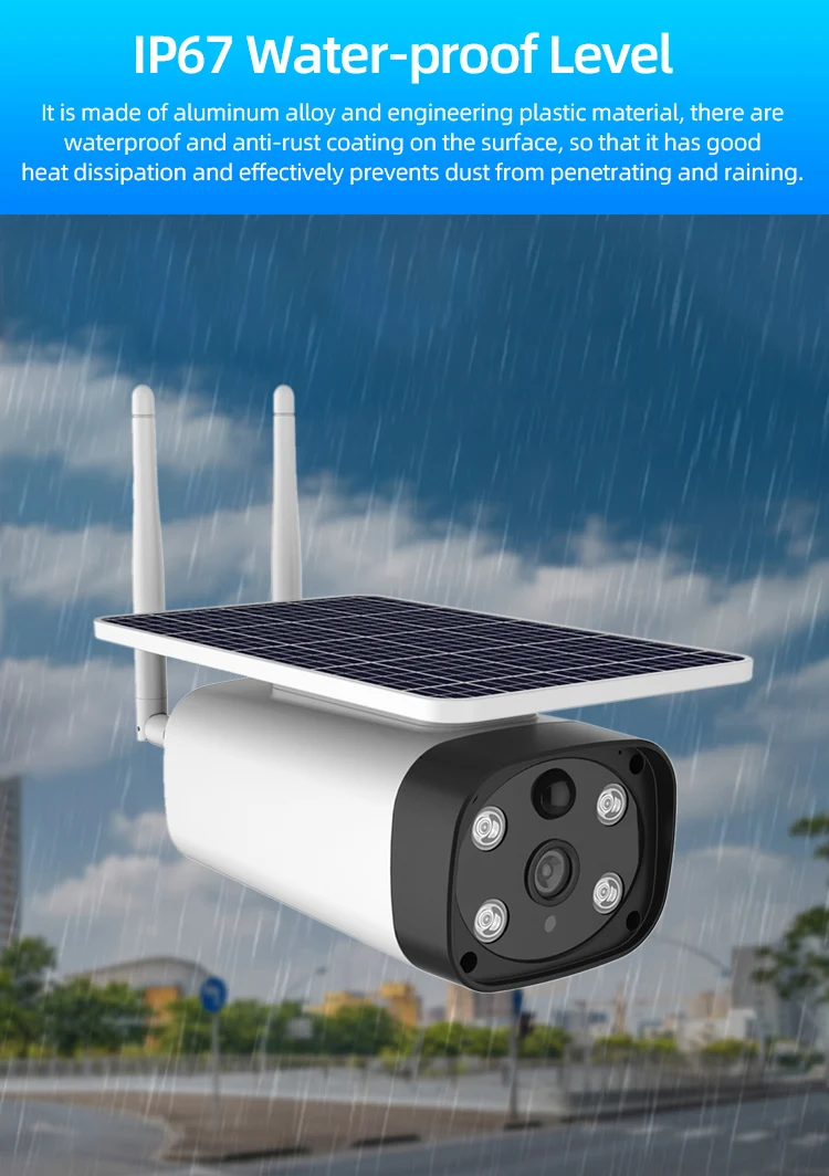 Беспроводная Wi-Fi IP-камера 1080P с солнечной батареей и автослежением