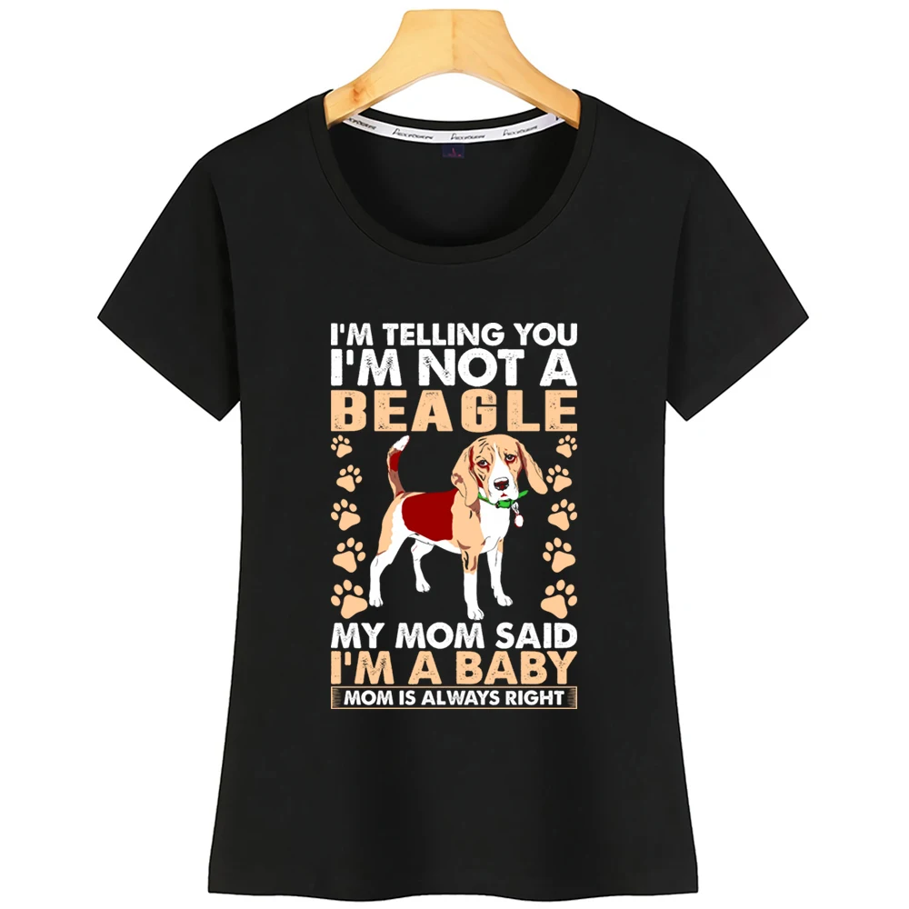 

Женская футболка с надписью «Im Not A Beagle Dog Mom»