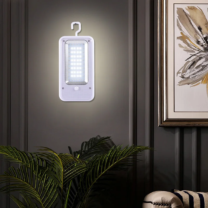 

Led bedroom wall lamp battery operated wall lights living room decoration USB rechargeable warning light with magnet and hook