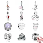 2021 Новые бусины в форме кофейного цветка для собачьей обуви, подходят для оригинальных шармов Pandora, серебро 925, браслет сделай сам, Женские Ювелирные изделия Berloque