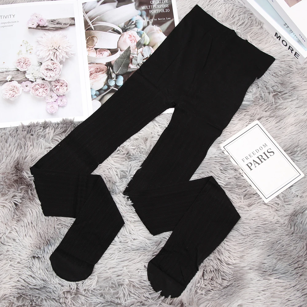 Женские осенне зимние колготки эластичные жаккардовые хлопковые чулки