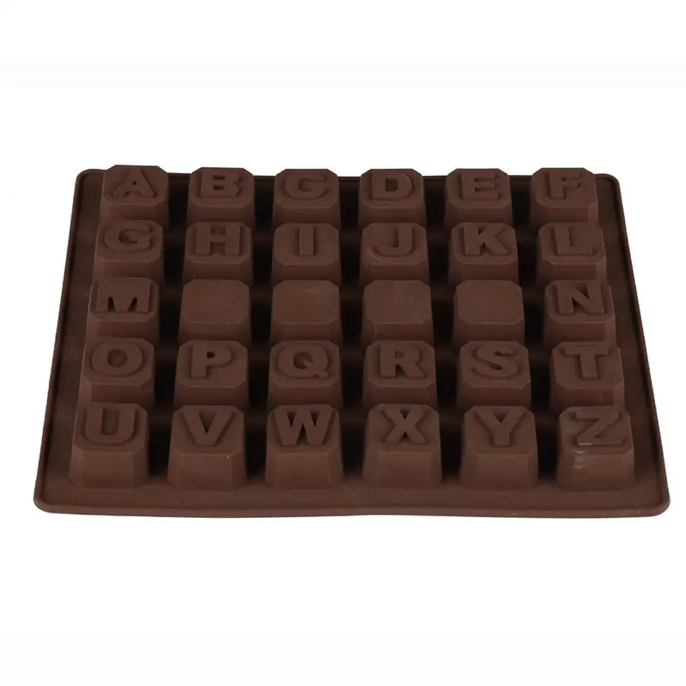 26 Grids Alphabet Letter Silicone Mold Cube Chocolate Fondant Baking Mould DIY Cake Decorative Tools Ice | Дом и сад