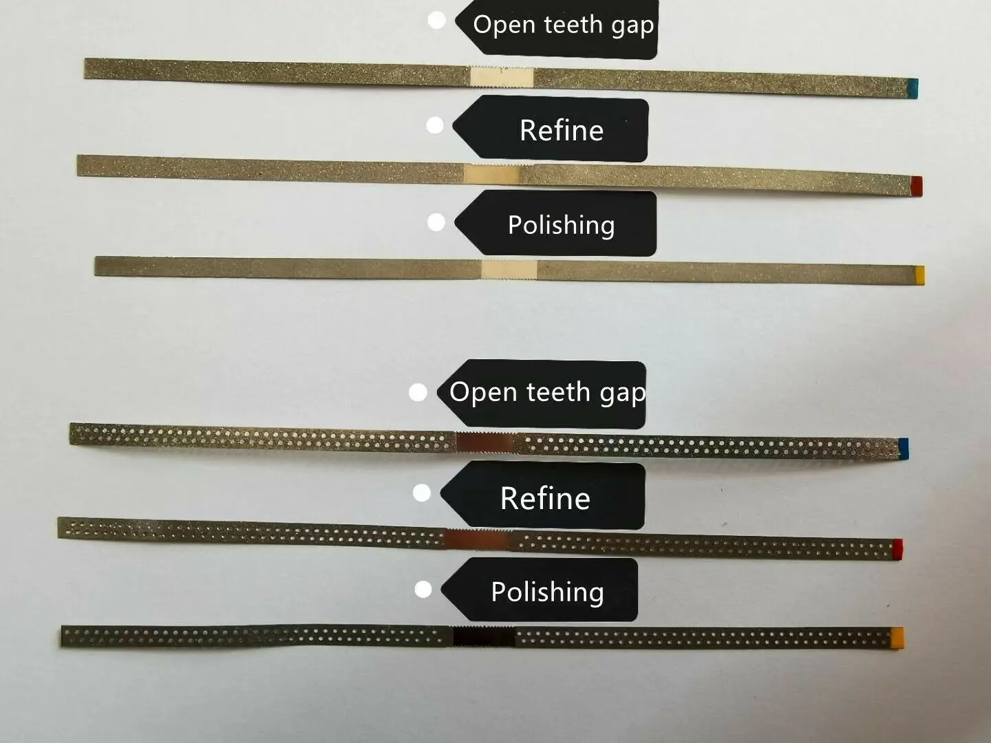 10 шт. Стоматологическая металлическая полировка отделка палка финишер желтый