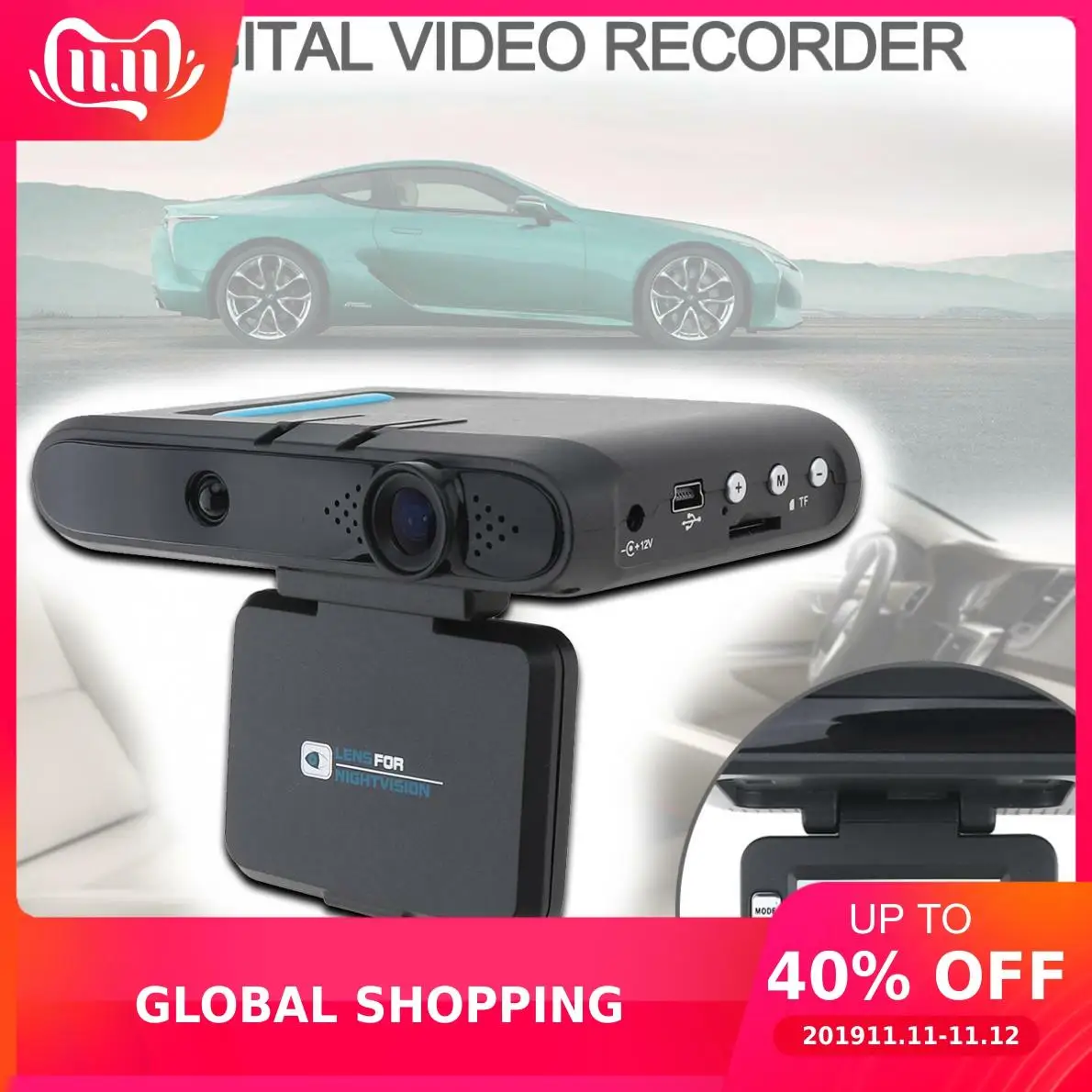 2 в 1 Радар детектор камера и Автомобильный видеорегистратор HD с ночным видением g