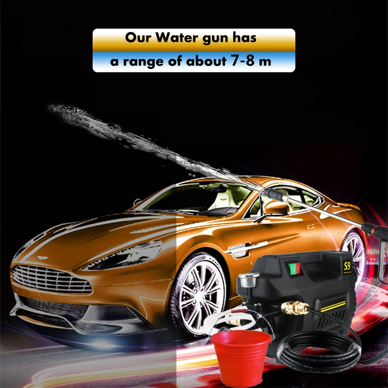 110V/220V Powerful Car Washer Portable Washing Machine Water Pump Tornador Foam Generator Wash Gun Pressure Cleaning | Автомобили и
