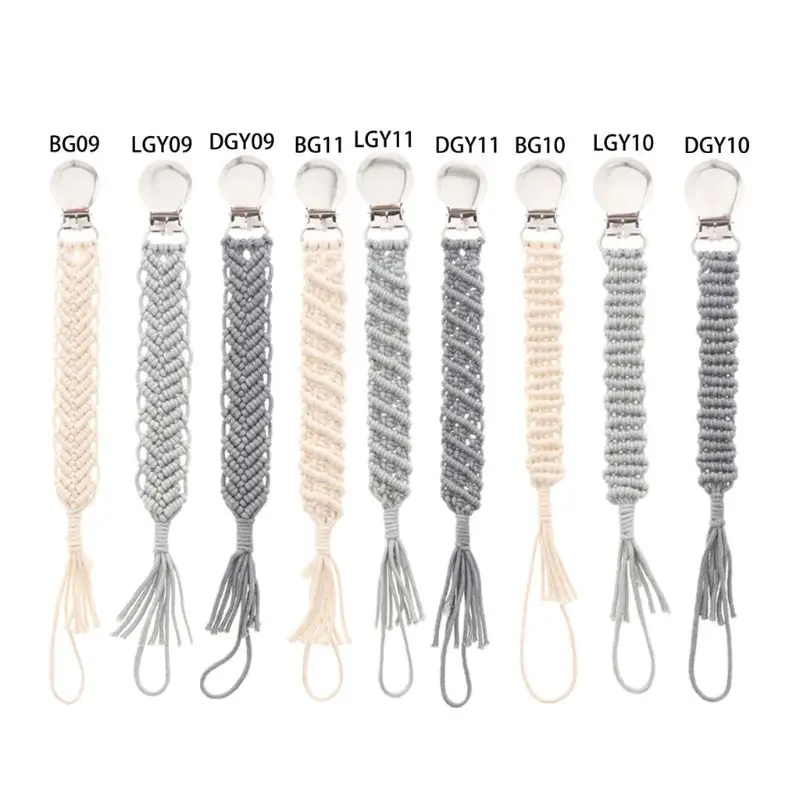 

Винтаж плетеный хлопок соски с цепочкой, зажимы для пустышки детская пустышка на цепочке с прищепкой, держатель плечевой ремень куртка из и...