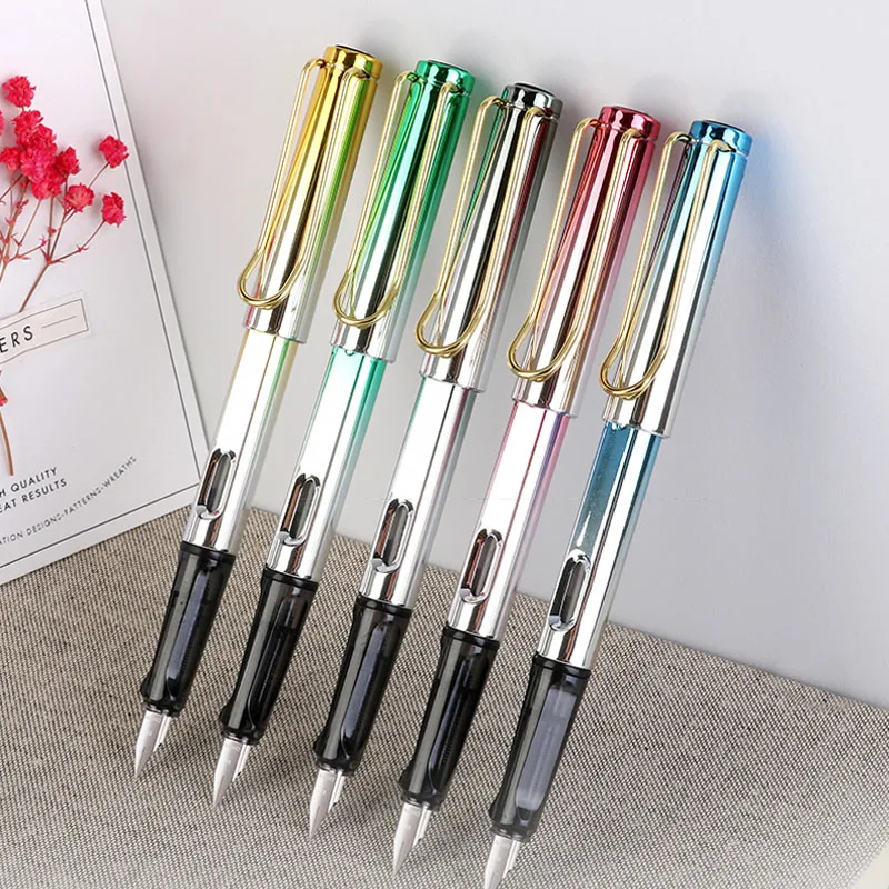 Чернильная ручка Magic color стираемая синяя чернильная золотистая nib F/EF школьные