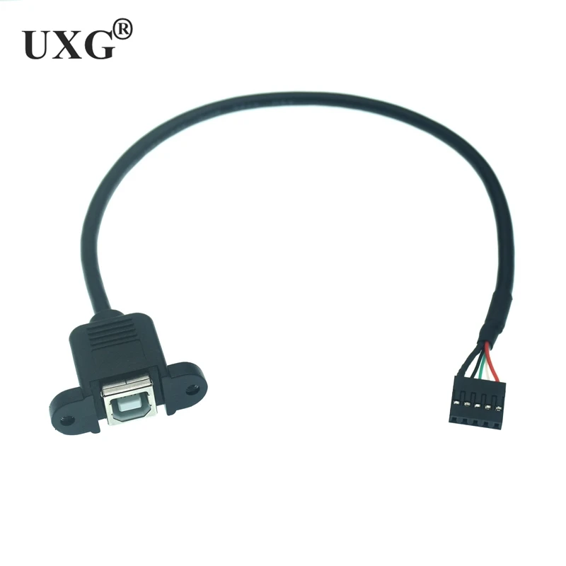 

Гнездовой разъем USB 2,0 B типа для панели принтера с шагом 2,0 мм 5pin корпус PCB Материнская плата кабель Dupont 0,25 м 0,5 м