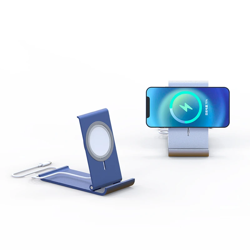 2 in 1 phone holder desktop phone wireless support for magsafe for iwatch alloy quick charging charger accessories phone stand free global shipping