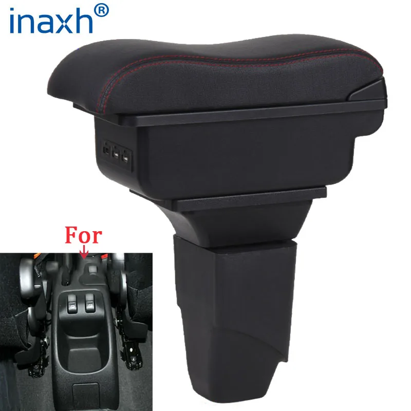 

For PEUGEOT 206 Armrest 207Car Armrest box center Interior Parts Retrofit parts Storage box auto accessories with USB LED