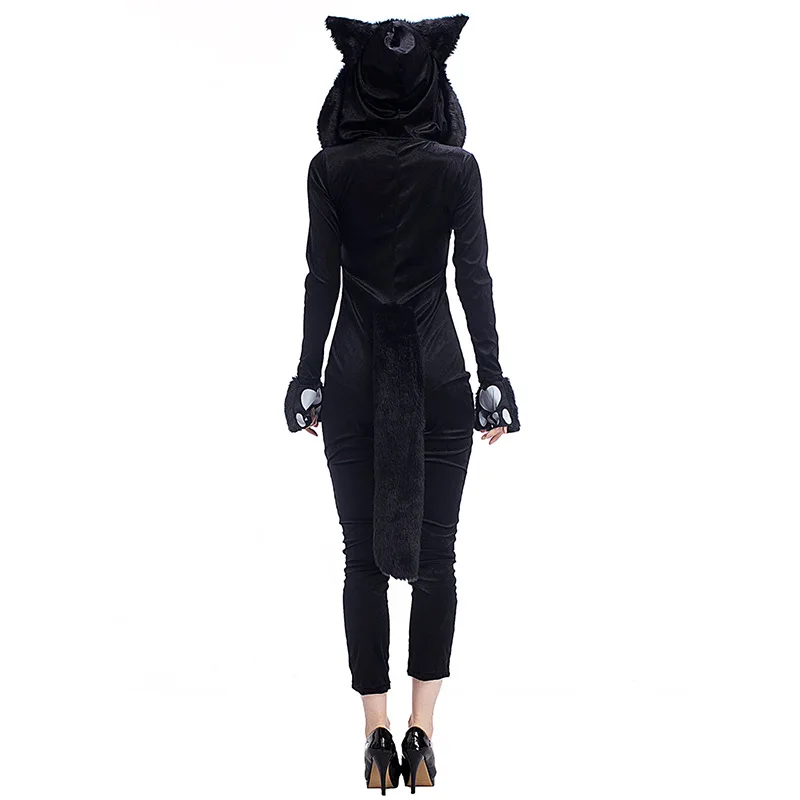 

2018 New Halloween costume color Cosplay Sexy Black Cat Costume