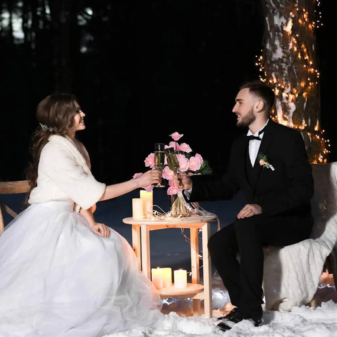 

LED Night Lights Rose Flower Tree Table Lamp Home Decor Christmas Bedroom Decor Night Lamp Valentine's Day Gifts