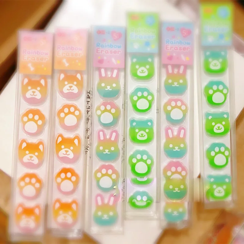 

36 pack/lot Cartoon Cat Paw Animal Eraser Kawaii Writing Drawing Rubber Pencil Eraser Stationery For Kids Gifts School suppies