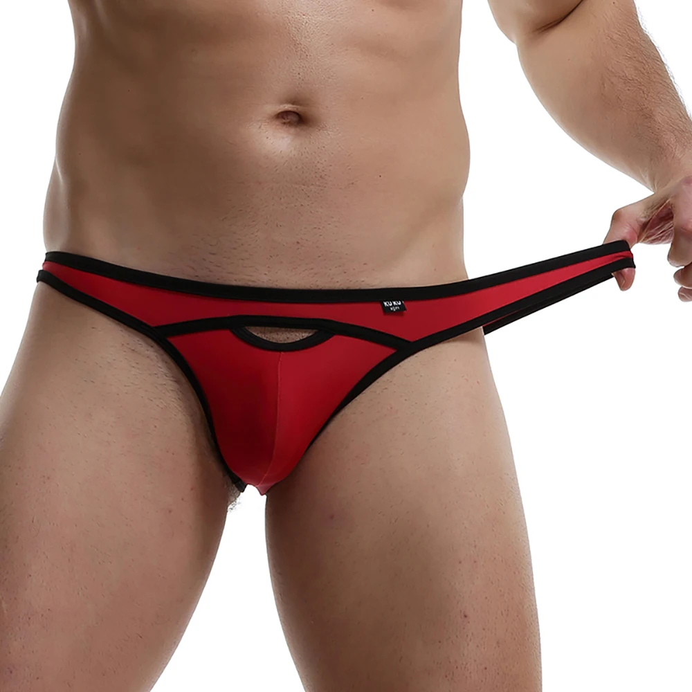 Мужское нижнее белье сексуальные трусы с низкой посадкой дышащие мешочком