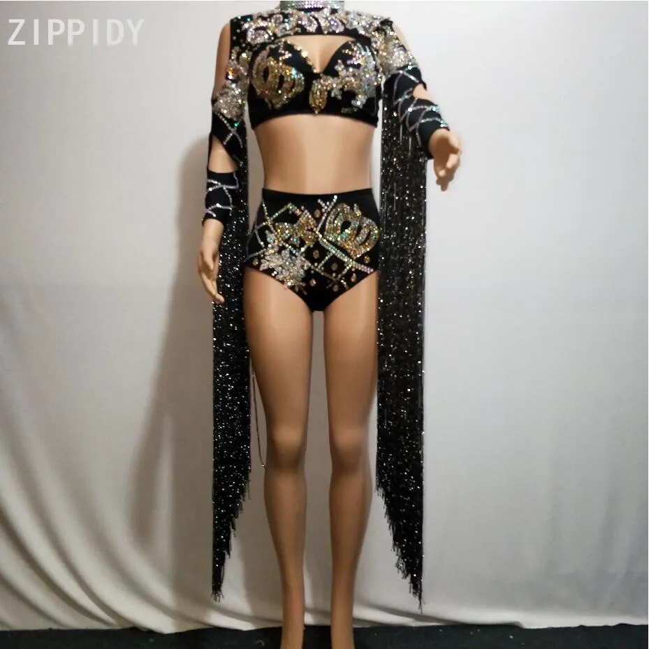 Модные серые жемчуг платье со стразами Длинные рукава стрейч сексуальные платья