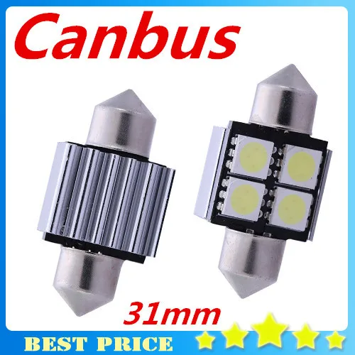

1 шт. 31 мм 5050 SMD4 светодиод для автомобиля C5W Canbus внутренний купольсветильник свет фестон для автомобиля светодиодсветильник лампа для чтения...