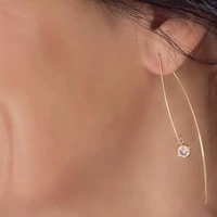 zircon earrings handmade jewelry gold filled jewelry punk oorbellen minimalist boho earrings for women