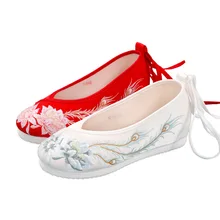 YuanEmbroidery в традиционном китайском стиле Стиль свадебные туфли с