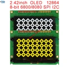 2,42 дюймов OLED 12864 128x64 SPI IEC IIC MCU белый желтый 20pin 3,3 V 5V LEG128642