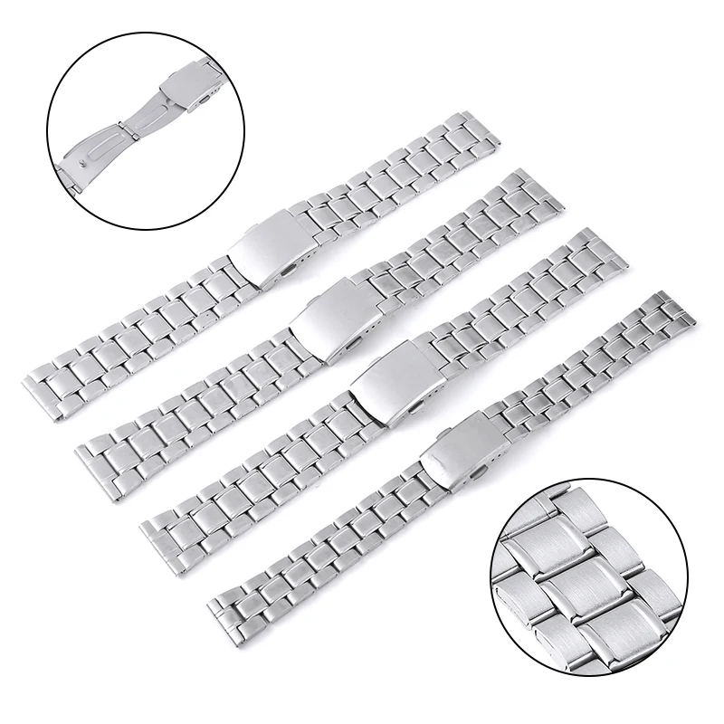 Из нержавеющей стали сменный ремешок серебристый Цвет металлическая пряжка
