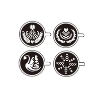 patterned coffee cup series surface metal alloy material drip coffee pin badge accessories women party jewelry gifts