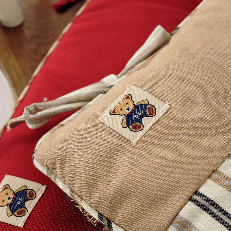 Моющийся полосатый офисный стул подушка для сидения Мягкий Квадратный толстый