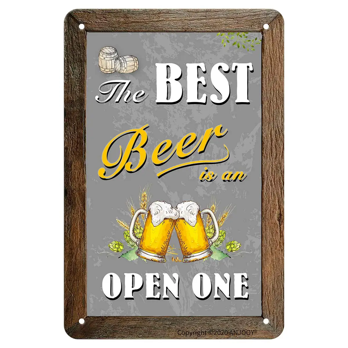Жестяная Вывеска-Самое Лучшее пиво-это открытый винтажная табличка подходит