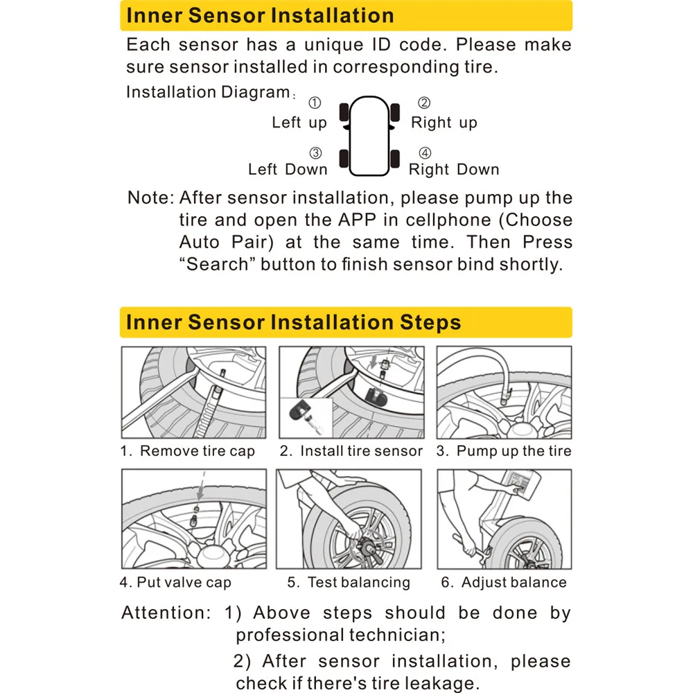 

Universal Car Tire Pressure Sensor Waterproof External Alarm Tire Pressure Sensors Bluetooth 4.0 Android Ios Tpms for Moto Car
