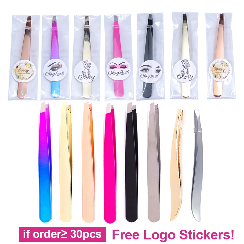 Профессиональные щипцы для бровей с логотипом на заказ удаления волос из