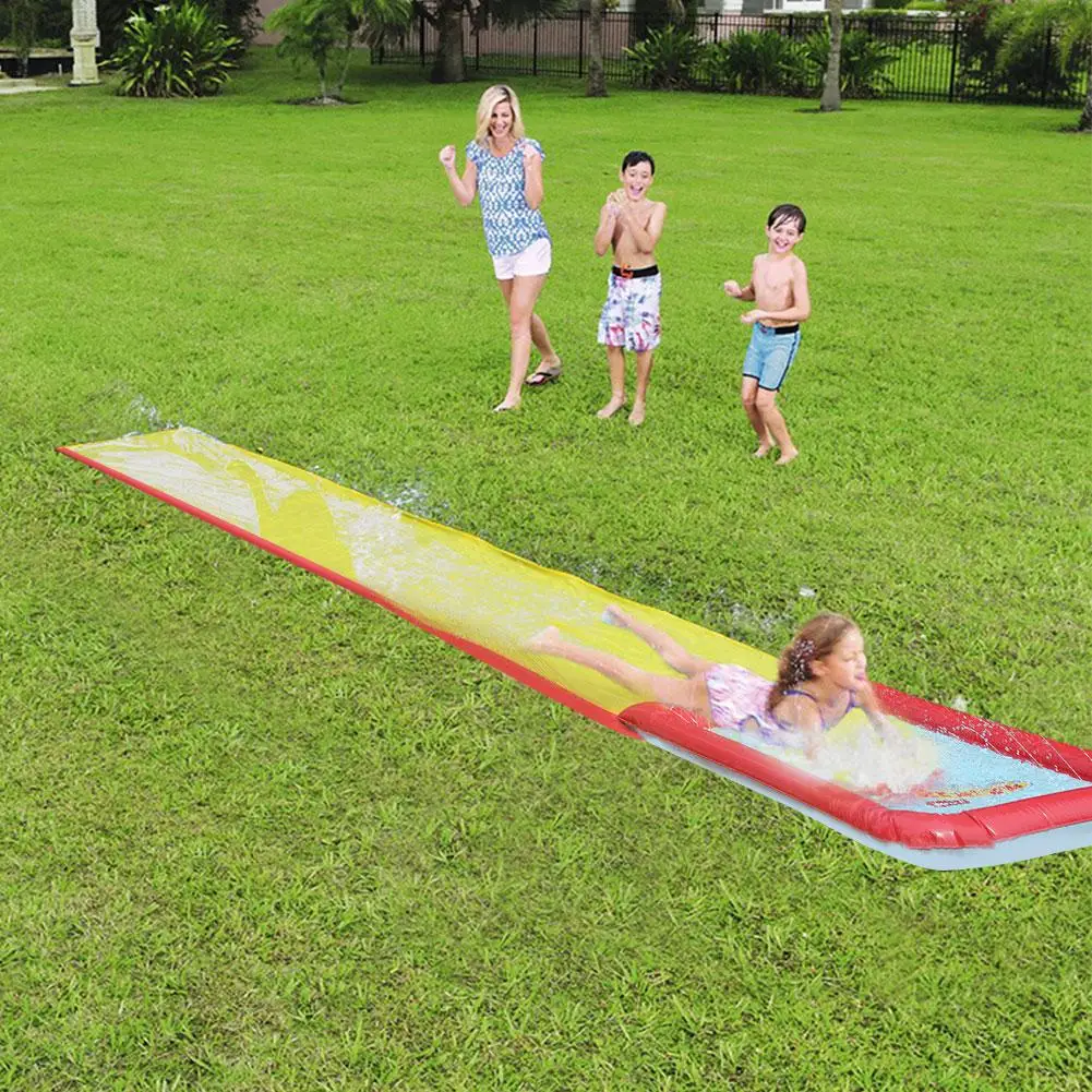 

4.8m Single double Water Slide Fun Lawn Water Slides Pools For Kids Summer PVC Games Center Backyard Outdoor Children Adult Toys